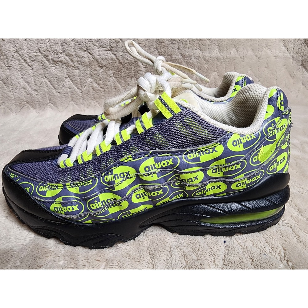 Nike Air Max 95 Big Logo Black Volt Anthracite Kids 5.5Y Shoes